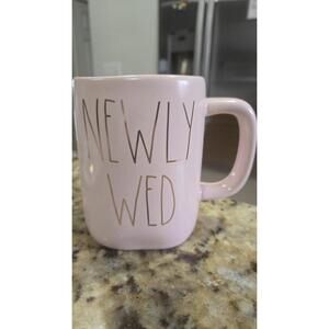 Rae Dunn Collection Newly Wed Bride Wedding Coffee Tea Mug Pink New